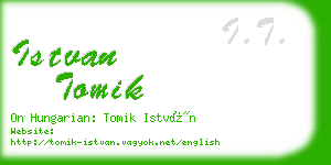 istvan tomik business card